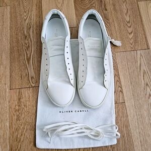 Oliver Cabell Low 1 Shoes Mens Size 44 White Leather Sneakers Casual Designer